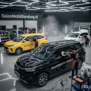 Proses aplikasi nano coating Veloz di Bandung