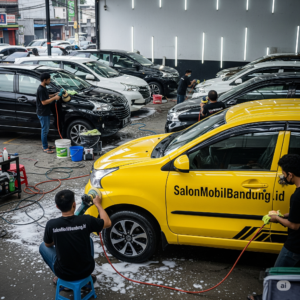 Aplikasi nano coating pada Toyota Avanza di bengkel SalonMobilBandung.id