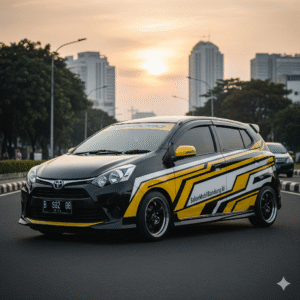 Proses AutoDetailing Toyota Ayla dengan nano coating Cimahi