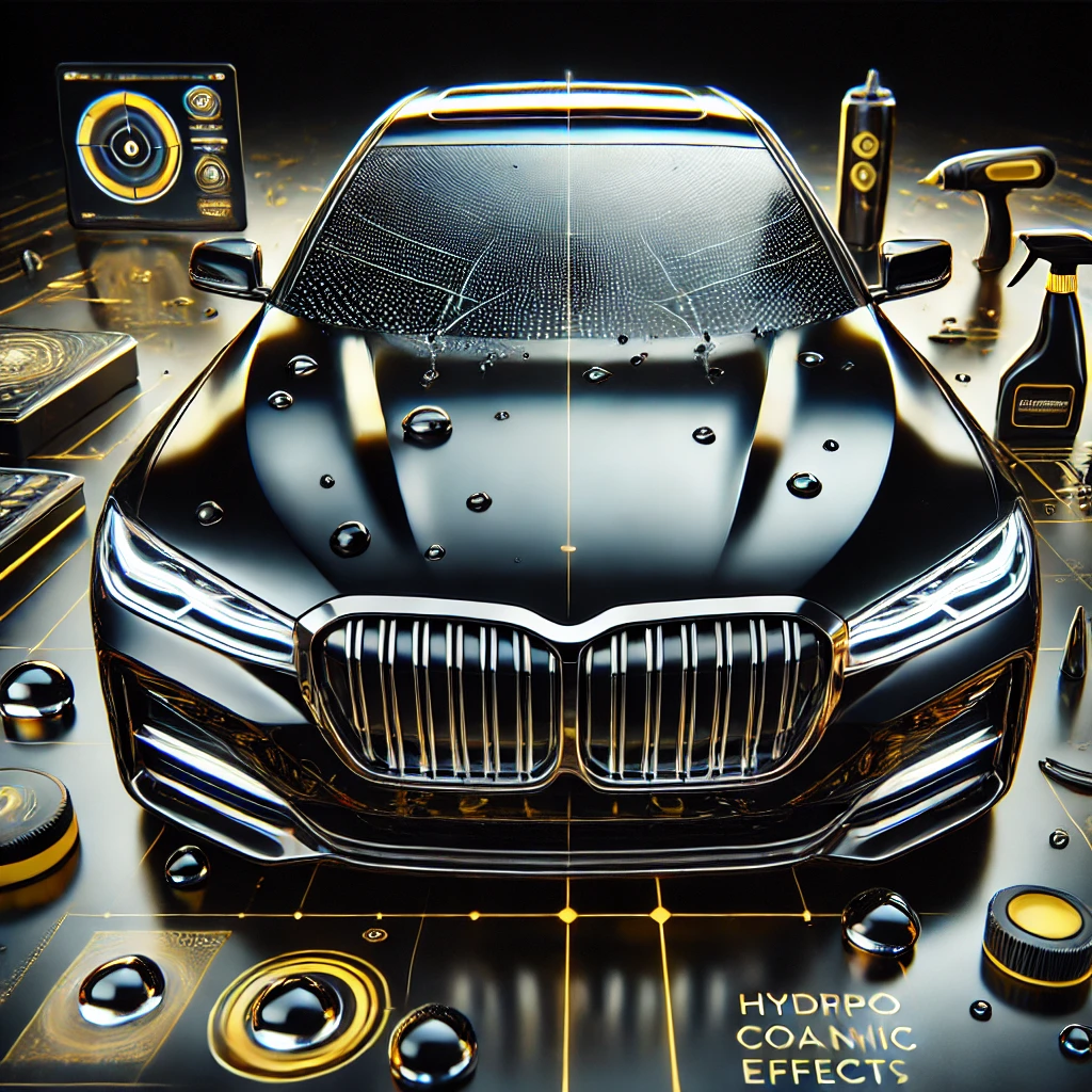 Kaca mobil mengkilap setelah aplikasi Nano Coating Glass Cleaner.