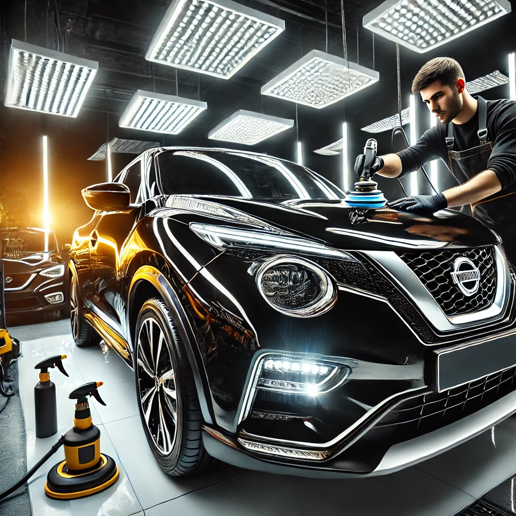 Nissan Juke setelah AutoDetailing, tampil lebih glossy dan terlindungi dari baret dan debu di salon mobil Bandung.