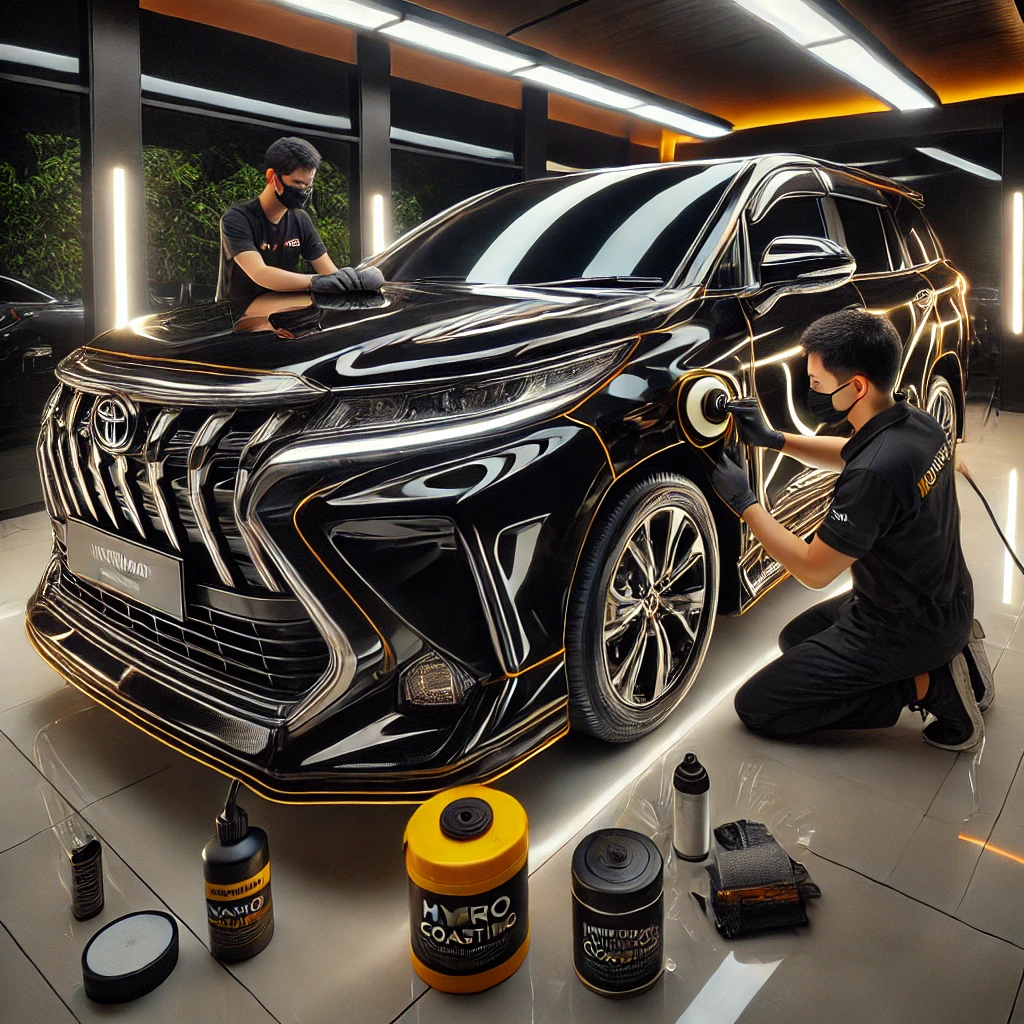Nano Coating mobil Toyota Alphard di Bandung memberikan perlindungan maksimal dari debu, air, dan goresan dengan efek hydrophobic.