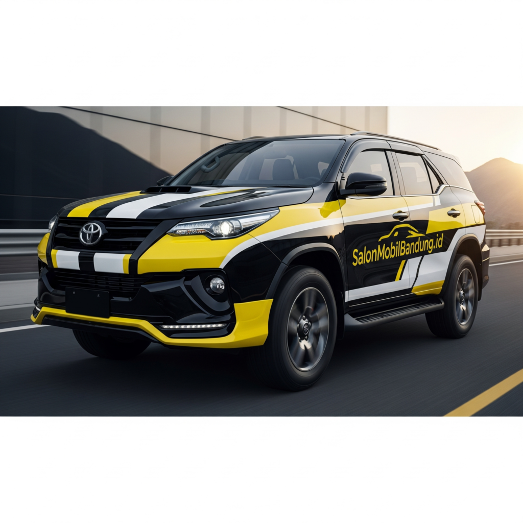 proses aplikasi nano ceramic fortuner di bandung