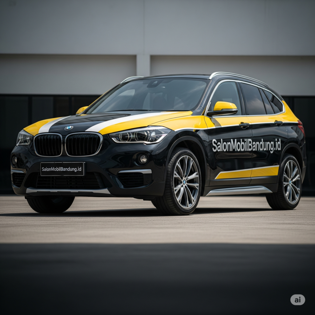 Efek hydrophobic Nano Ceramic Coating BMW X1 di Bandung