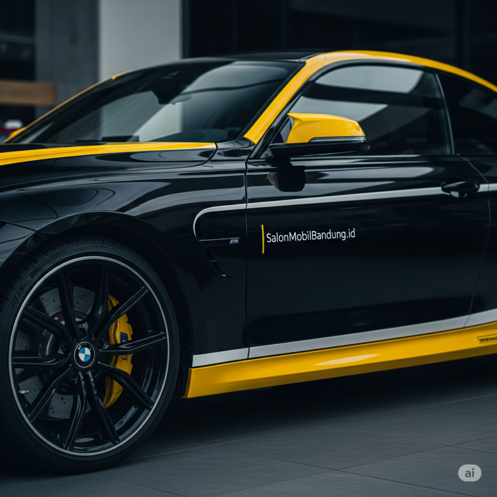 Proses aplikasi nano ceramic pada BMW di Bandung
